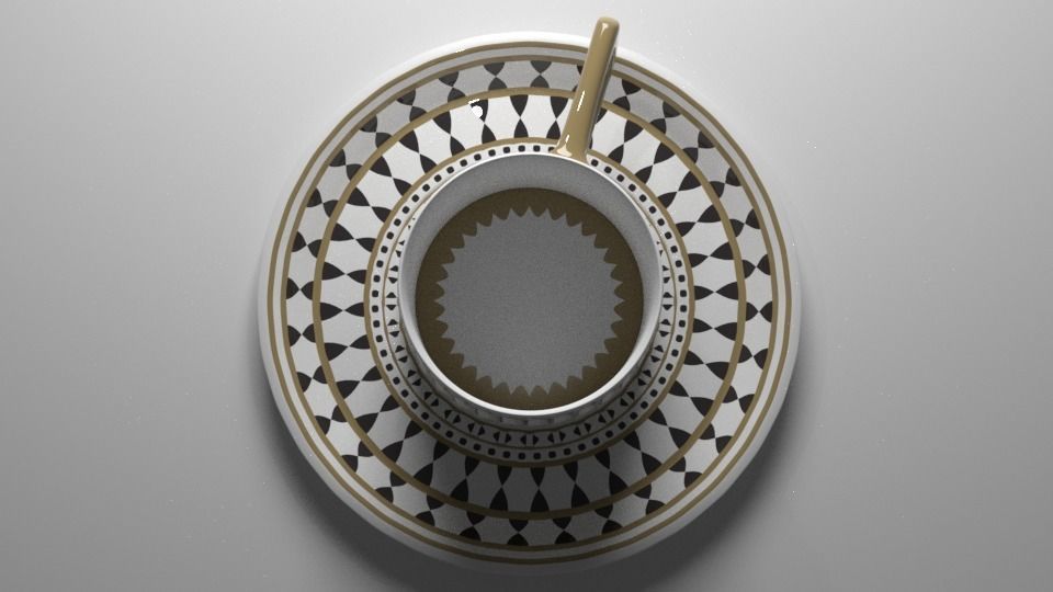 Cup with coffee 3D model 3D model_4