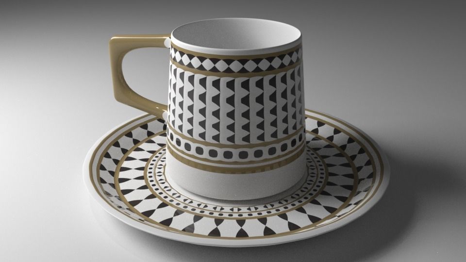 Cup with coffee 3D model 3D model_1