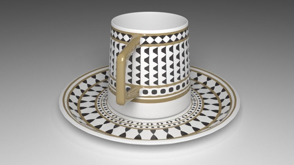 Cup with coffee 3D model 3D model_2