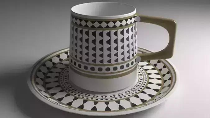 Cup with coffee 3D model