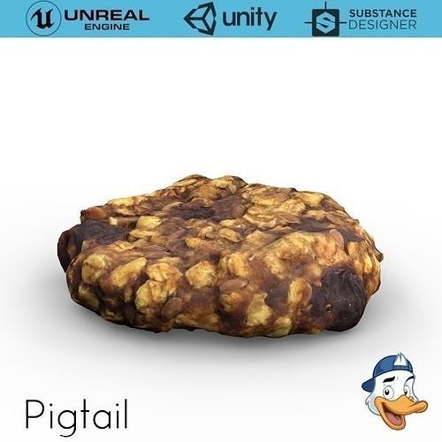 Oat Cookie 3D model