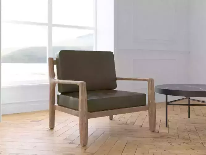 Leather armchair- photorealisctic render 3D model