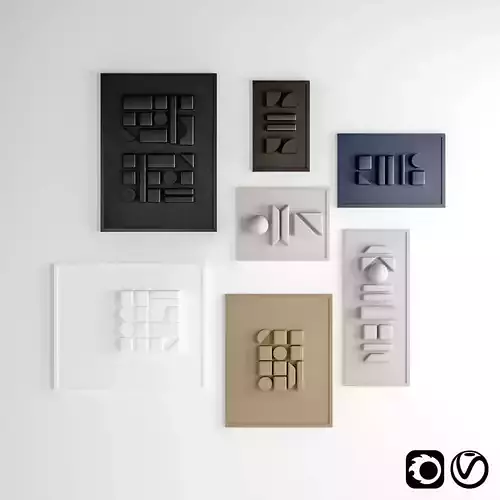 Gypsum geometric frame 