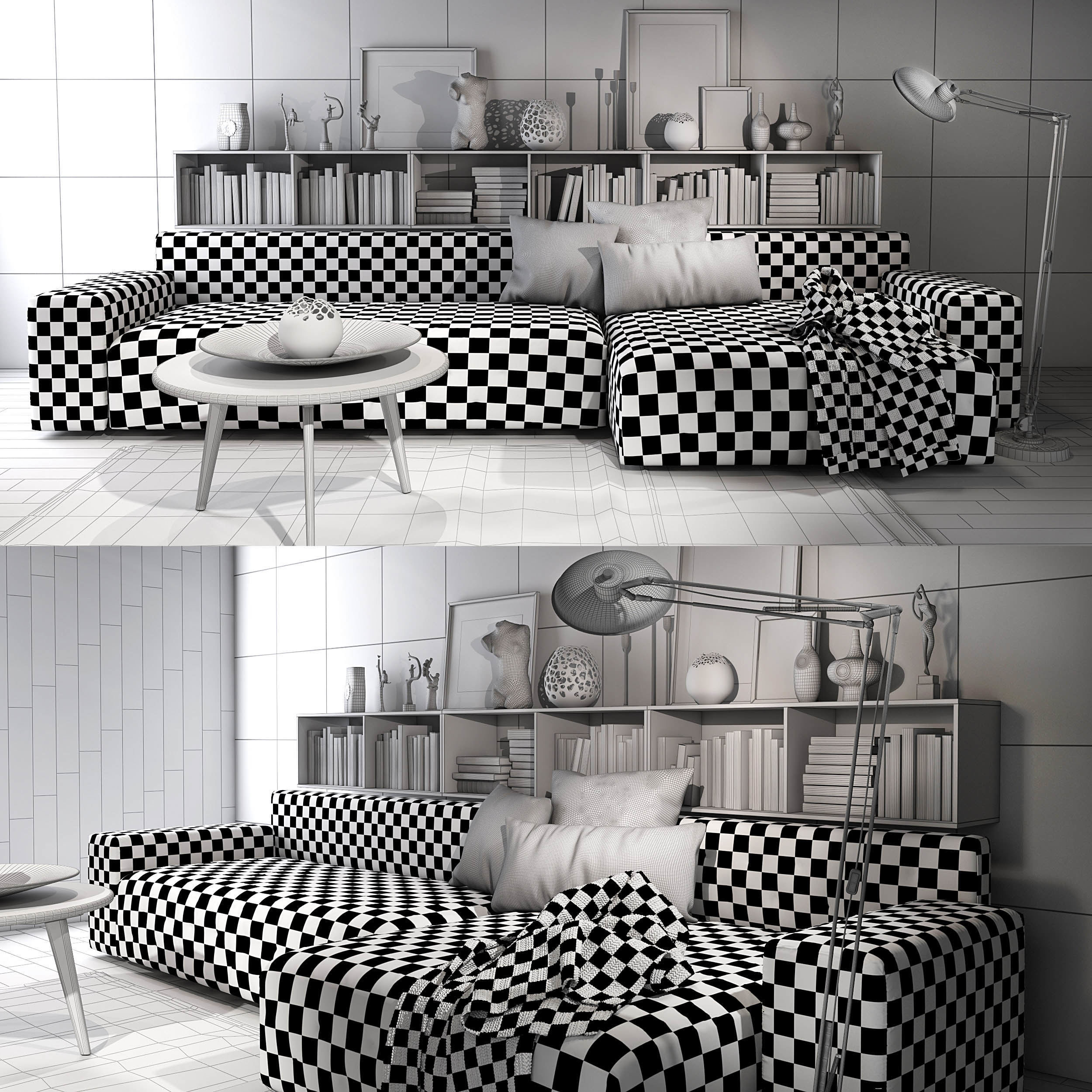 Twils livingroom set 3D model_2