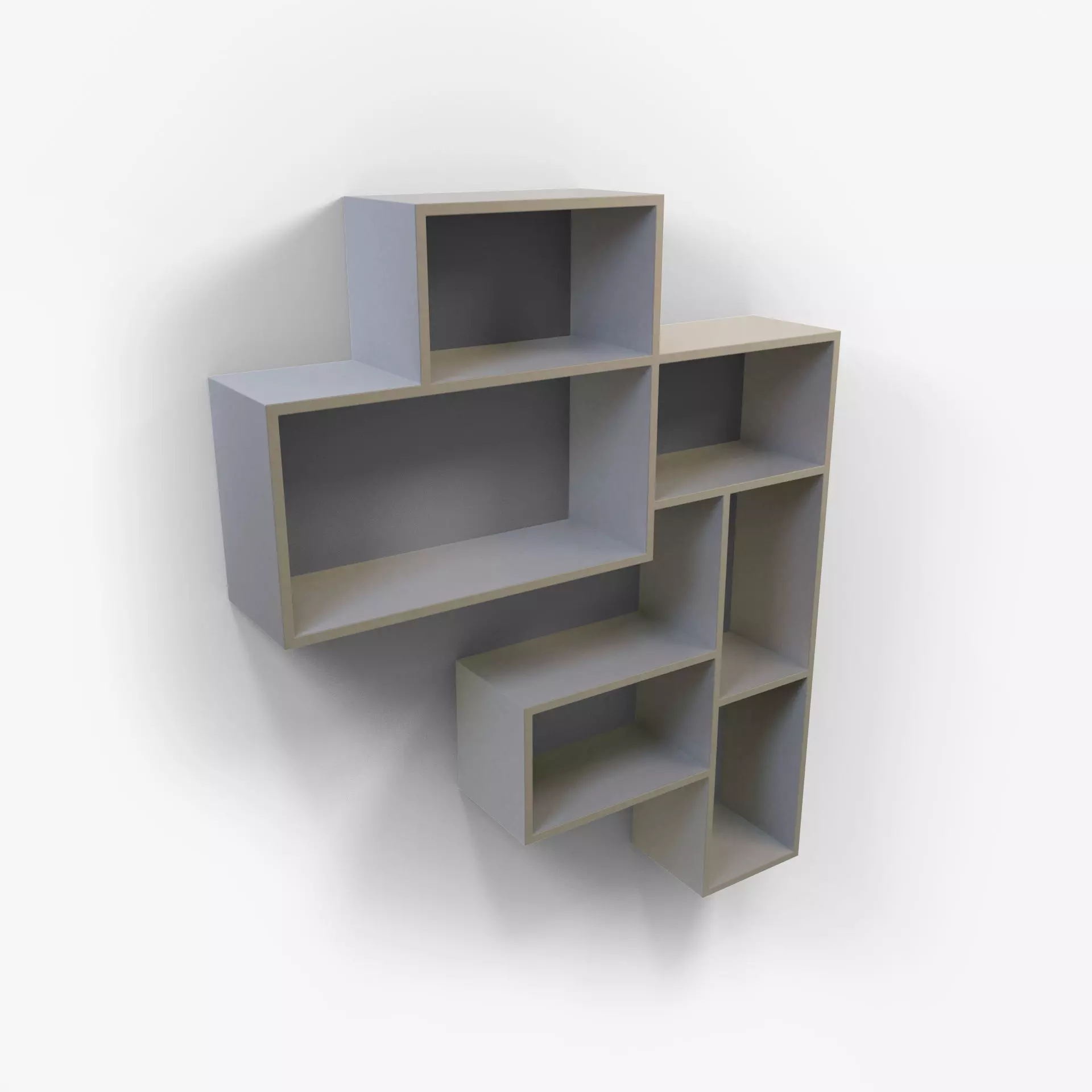 Designer Furniture Wall Shelf Low-poly 3D model_0