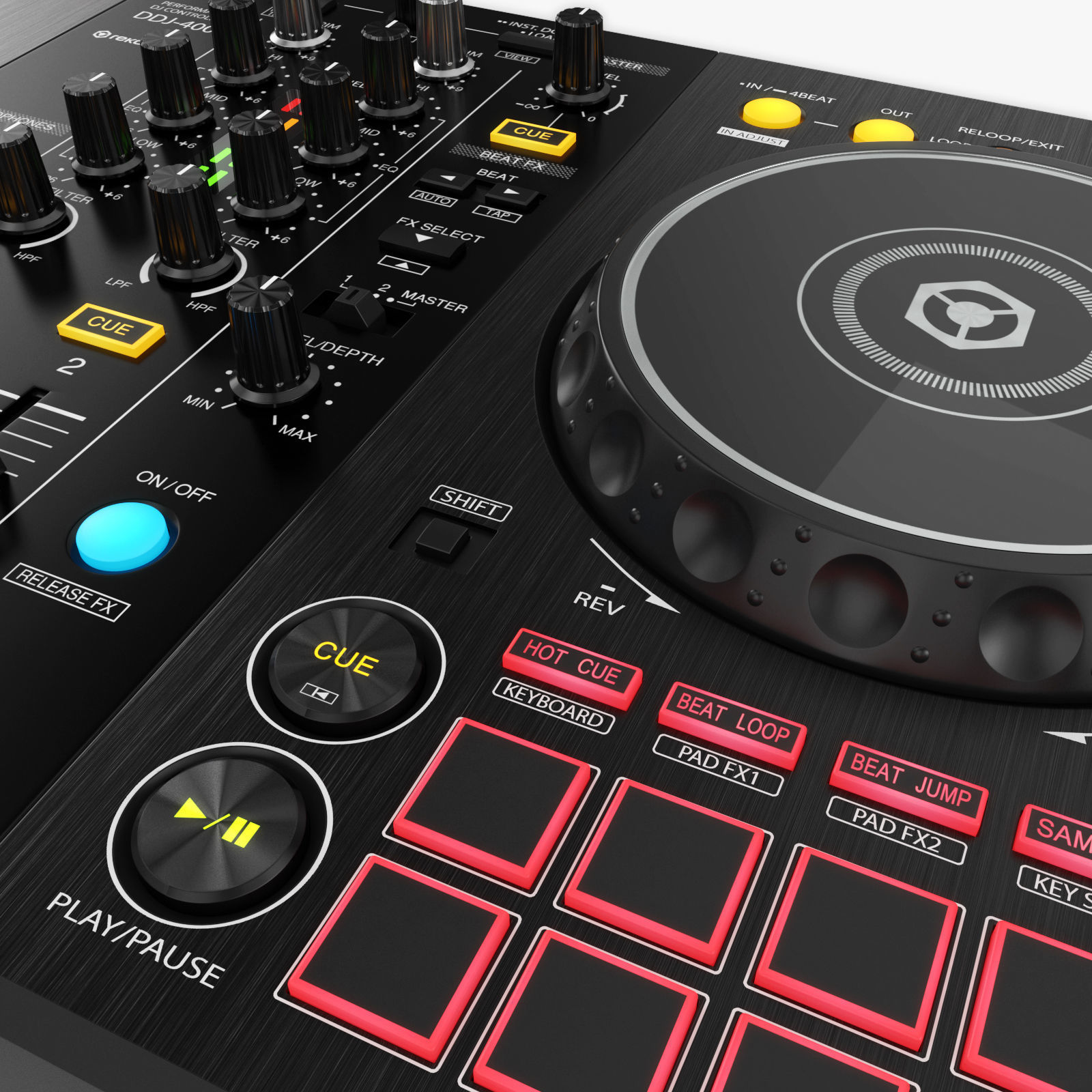 DJ Controller DDJ-400 3D model_15
