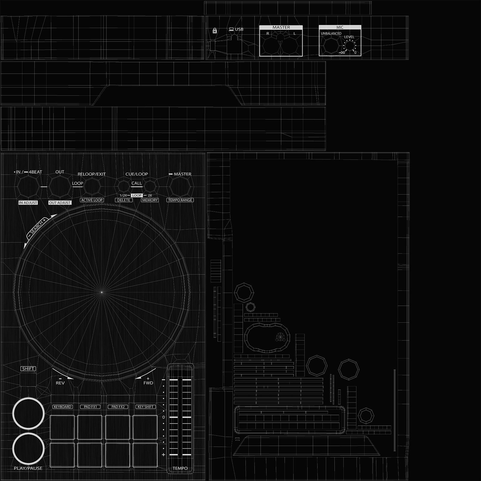 DJ Controller DDJ-400 3D model_27