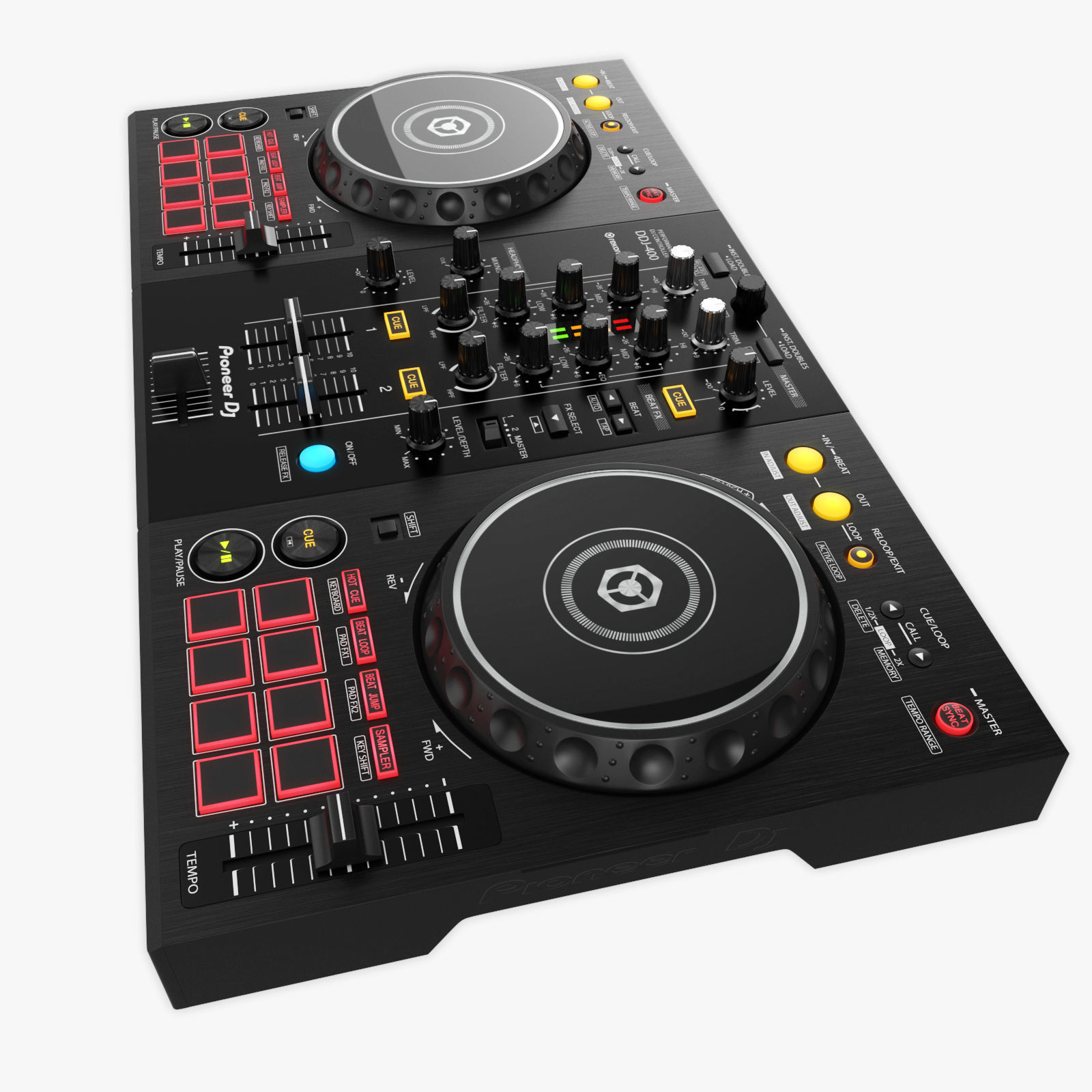 DJ Controller DDJ-400 3D model_3