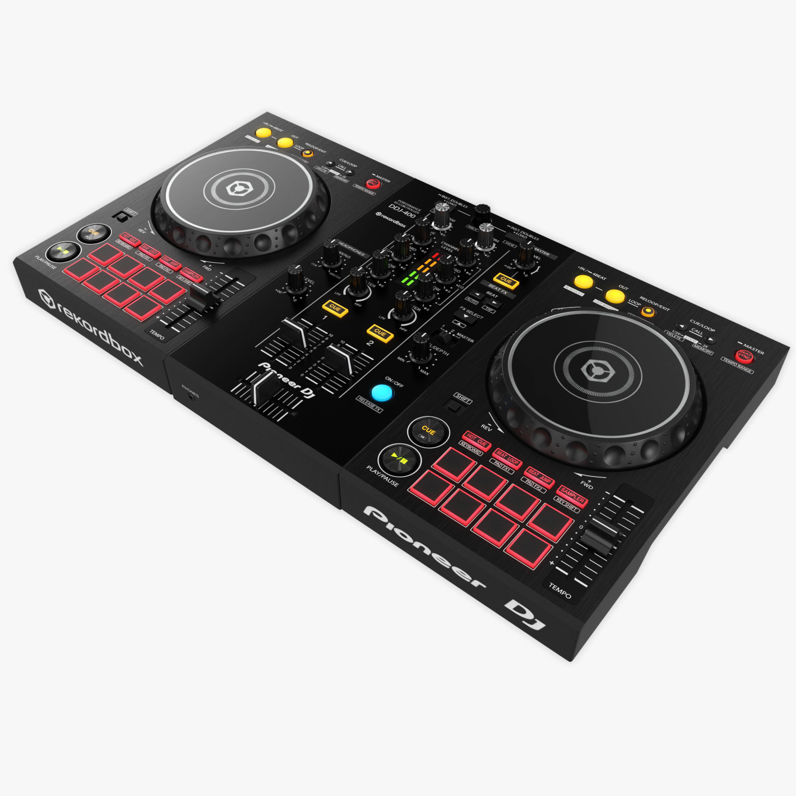 DJ Controller DDJ-400 3D model_2