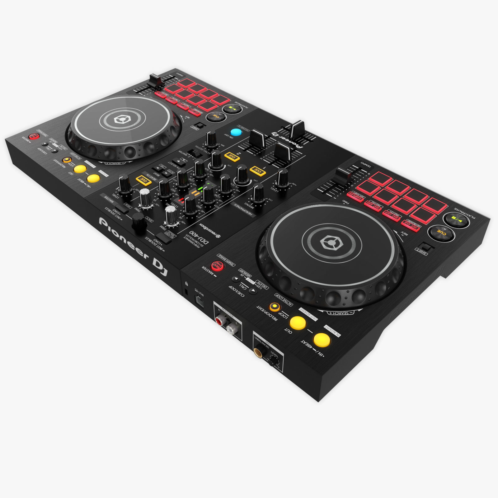 DJ Controller DDJ-400 3D model_6