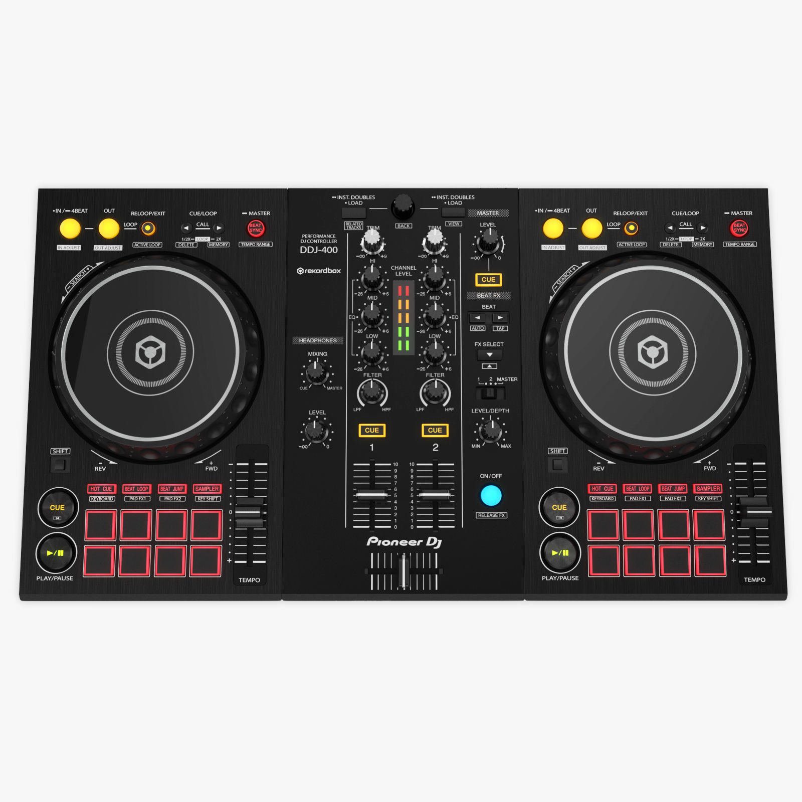 DJ Controller DDJ-400 3D model_9