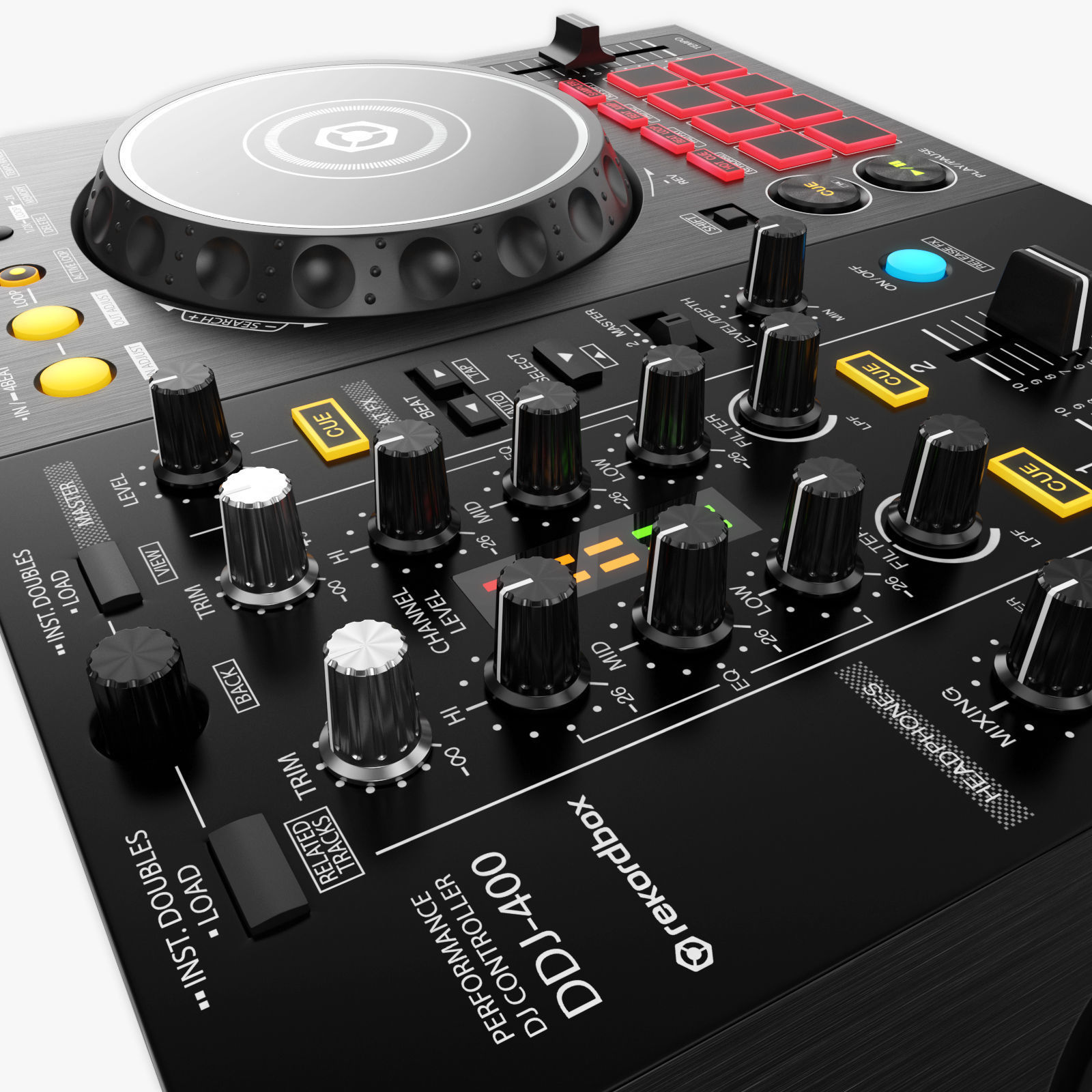 DJ Controller DDJ-400 3D model_14