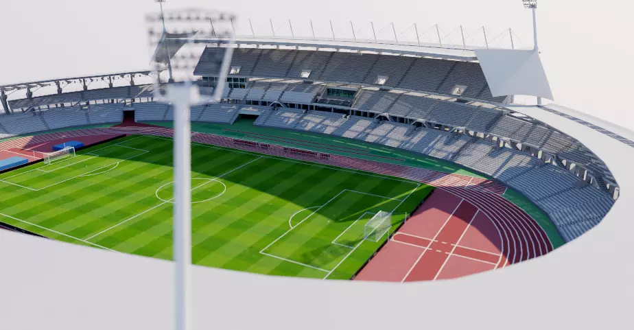 Stade Sebastien Charlety - Paris 3D model_0