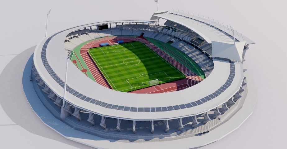 Stade Sebastien Charlety - Paris 3D model_8