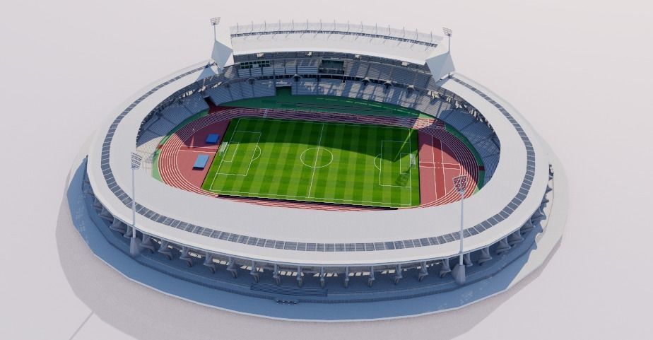Stade Sebastien Charlety - Paris 3D model_9