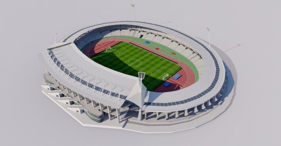 Stade Sebastien Charlety - Paris 3D model_11