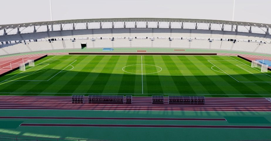 Stade Sebastien Charlety - Paris 3D model_6