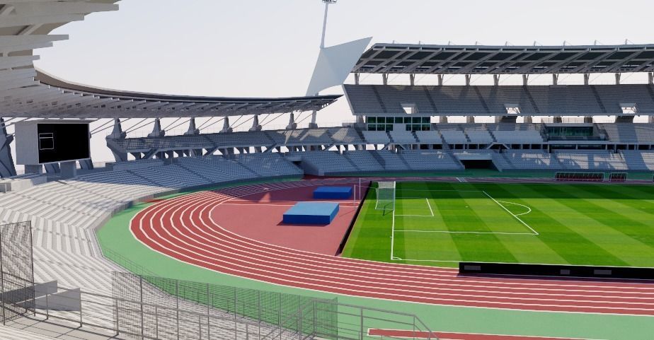 Stade Sebastien Charlety - Paris 3D model_3