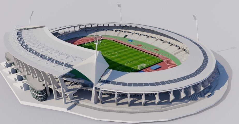 Stade Sebastien Charlety - Paris 3D model_10