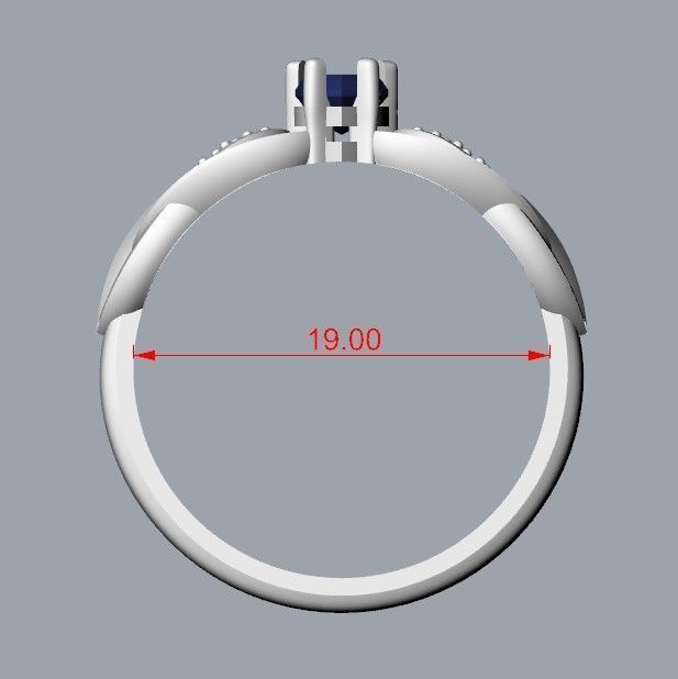 Design Women ring with gems and diamonds 3dm stl 3D print model 3D print model_29