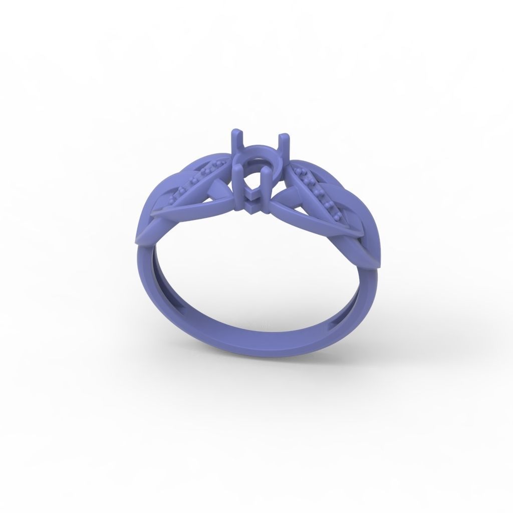 Design Women ring with gems and diamonds 3dm stl 3D print model 3D print model_25