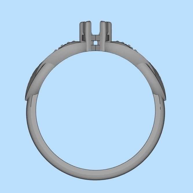 Design Women ring with gems and diamonds 3dm stl 3D print model 3D print model_36