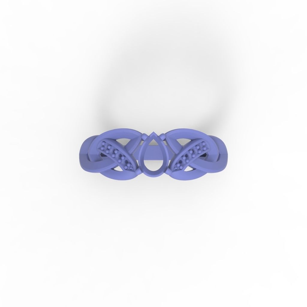 Design Women ring with gems and diamonds 3dm stl 3D print model 3D print model_24