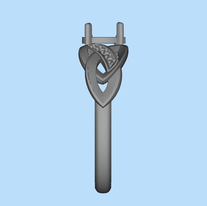 Design Women ring with gems and diamonds 3dm stl 3D print model 3D print model_37