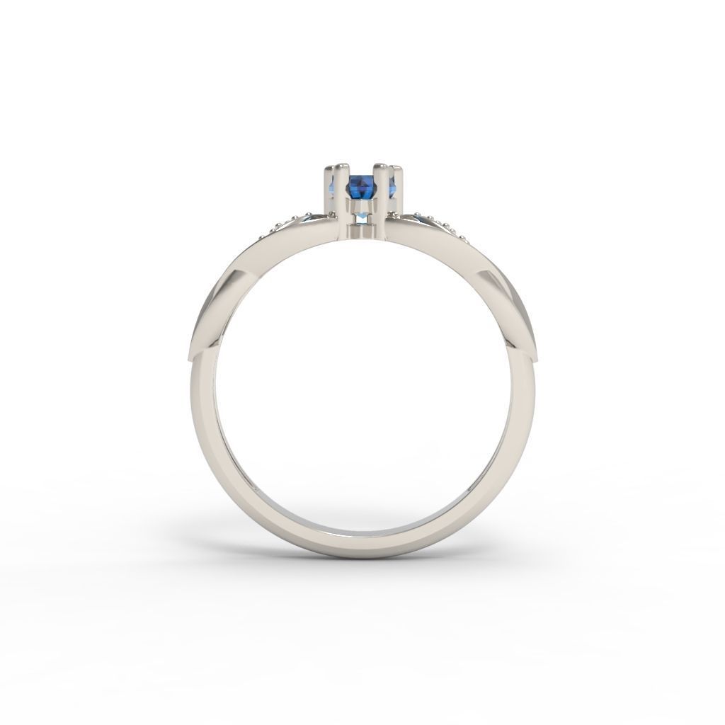 Design Women ring with gems and diamonds 3dm stl 3D print model 3D print model_18