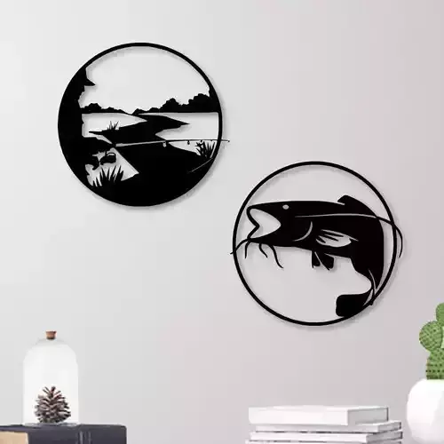 Fisher man wall decoration