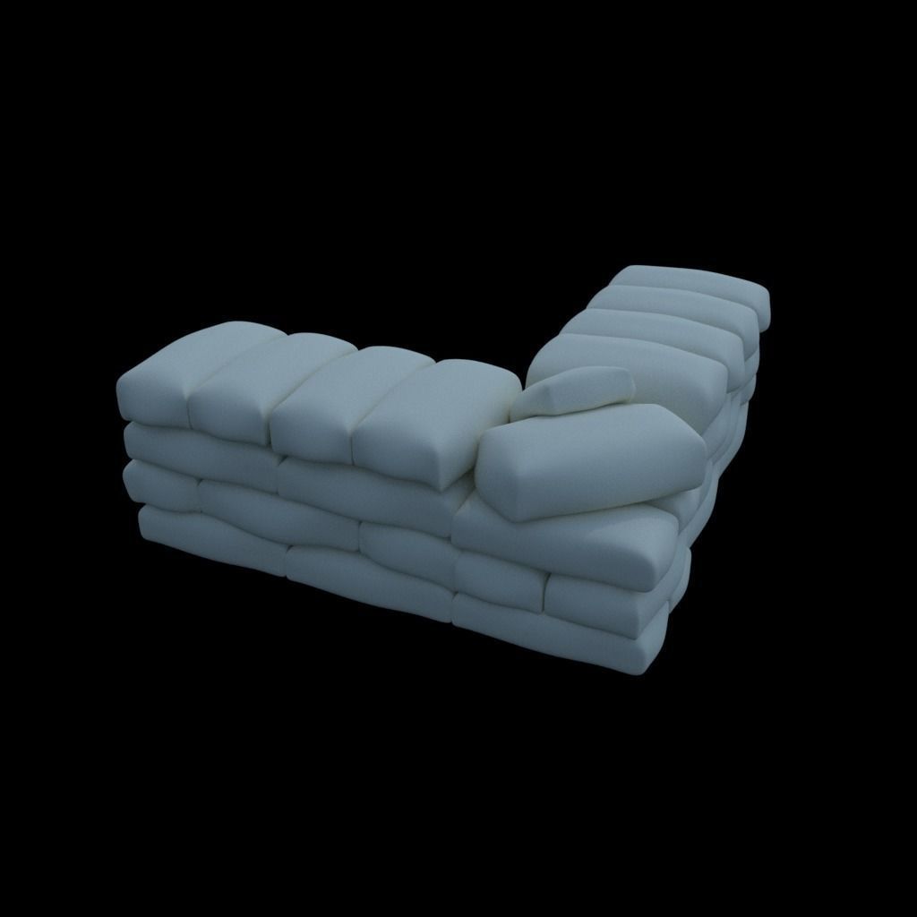Sandbags Trench 3D print model_2