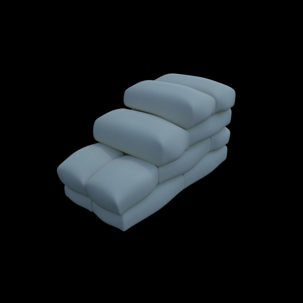 Sandbags Trench 3D print model_4