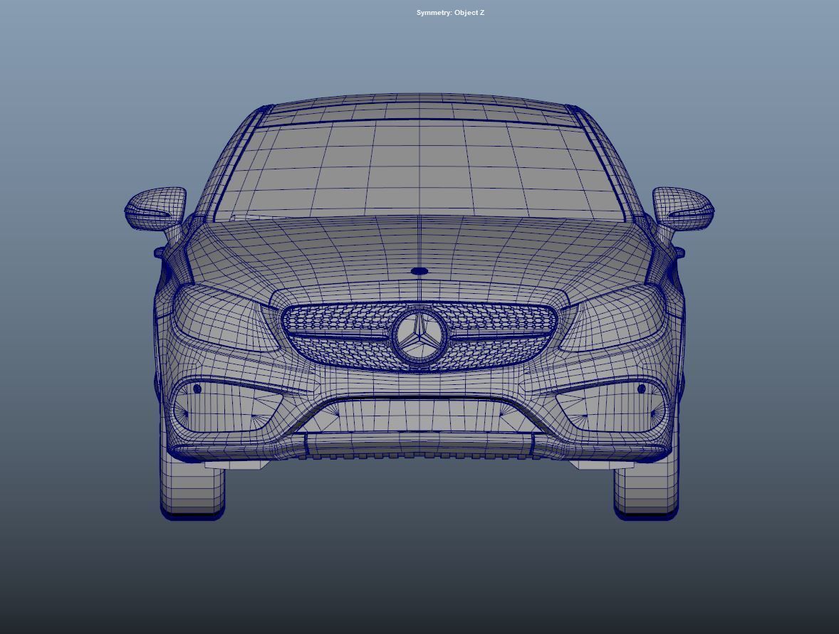 Mercedes Benz C Class Coupe 2019 Low-poly 3D model_7