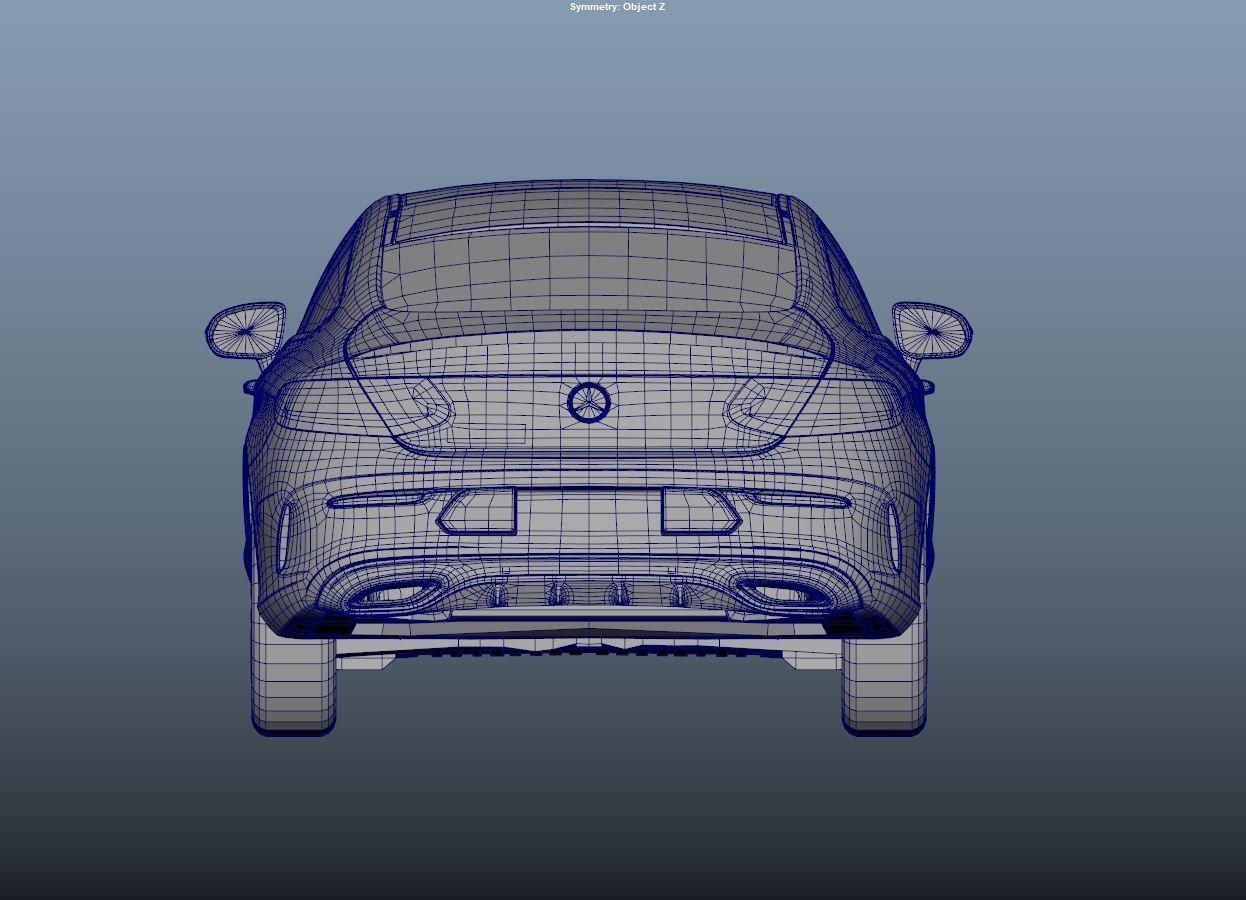 Mercedes Benz C Class Coupe 2019 Low-poly 3D model_5