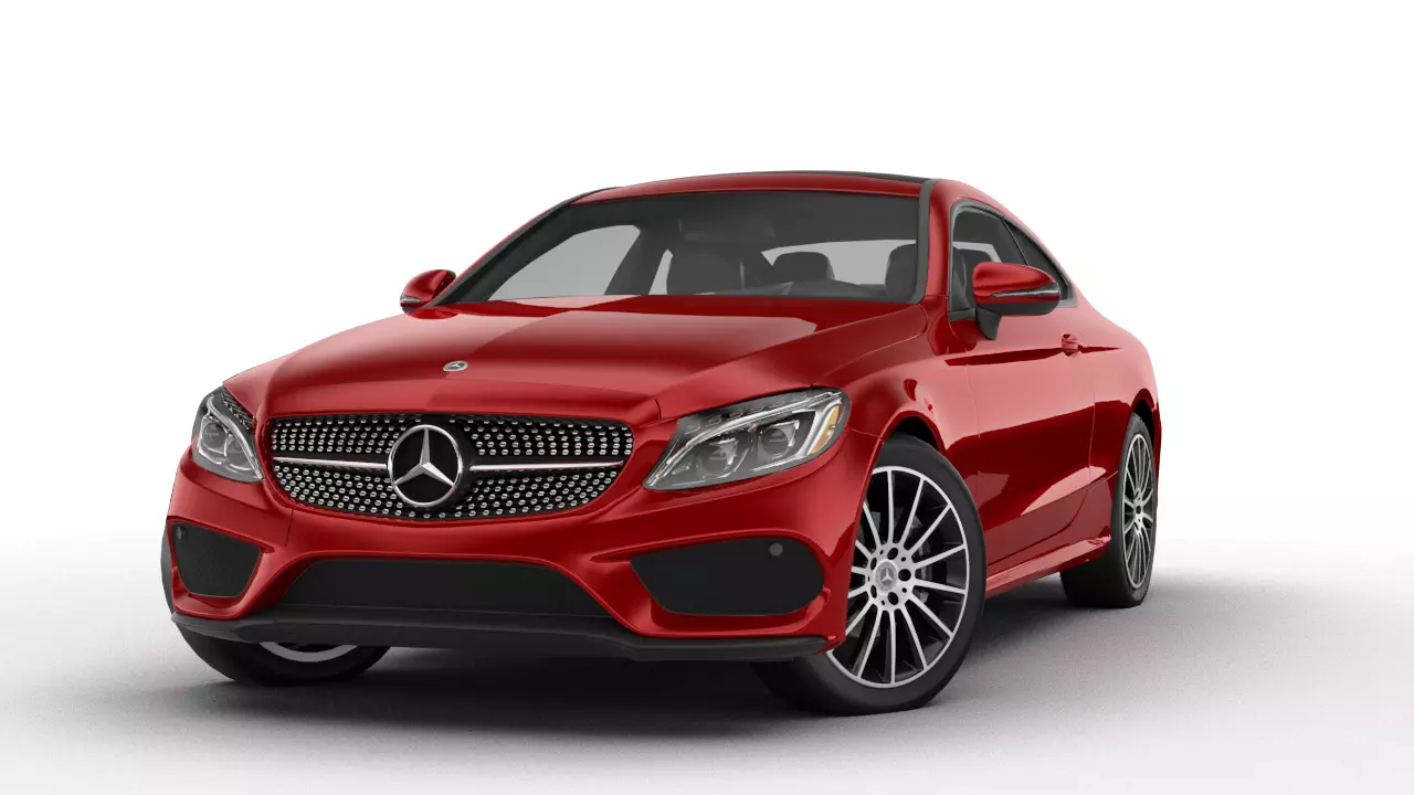 Mercedes Benz C Class Coupe 2019 Low-poly 3D model_0