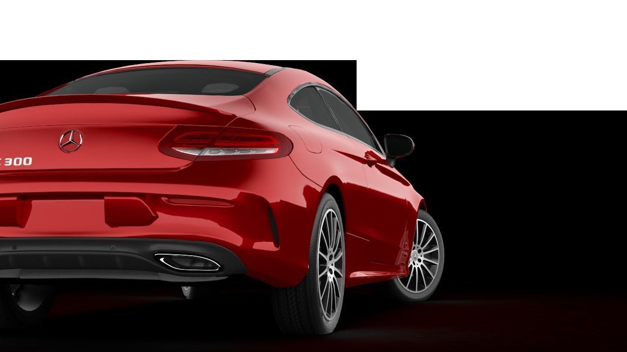Mercedes Benz C Class Coupe 2019 Low-poly 3D model_1