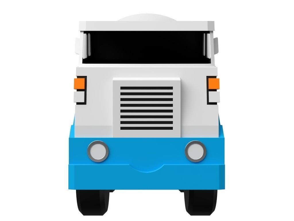 Toy Milk Tanker 3D model_7