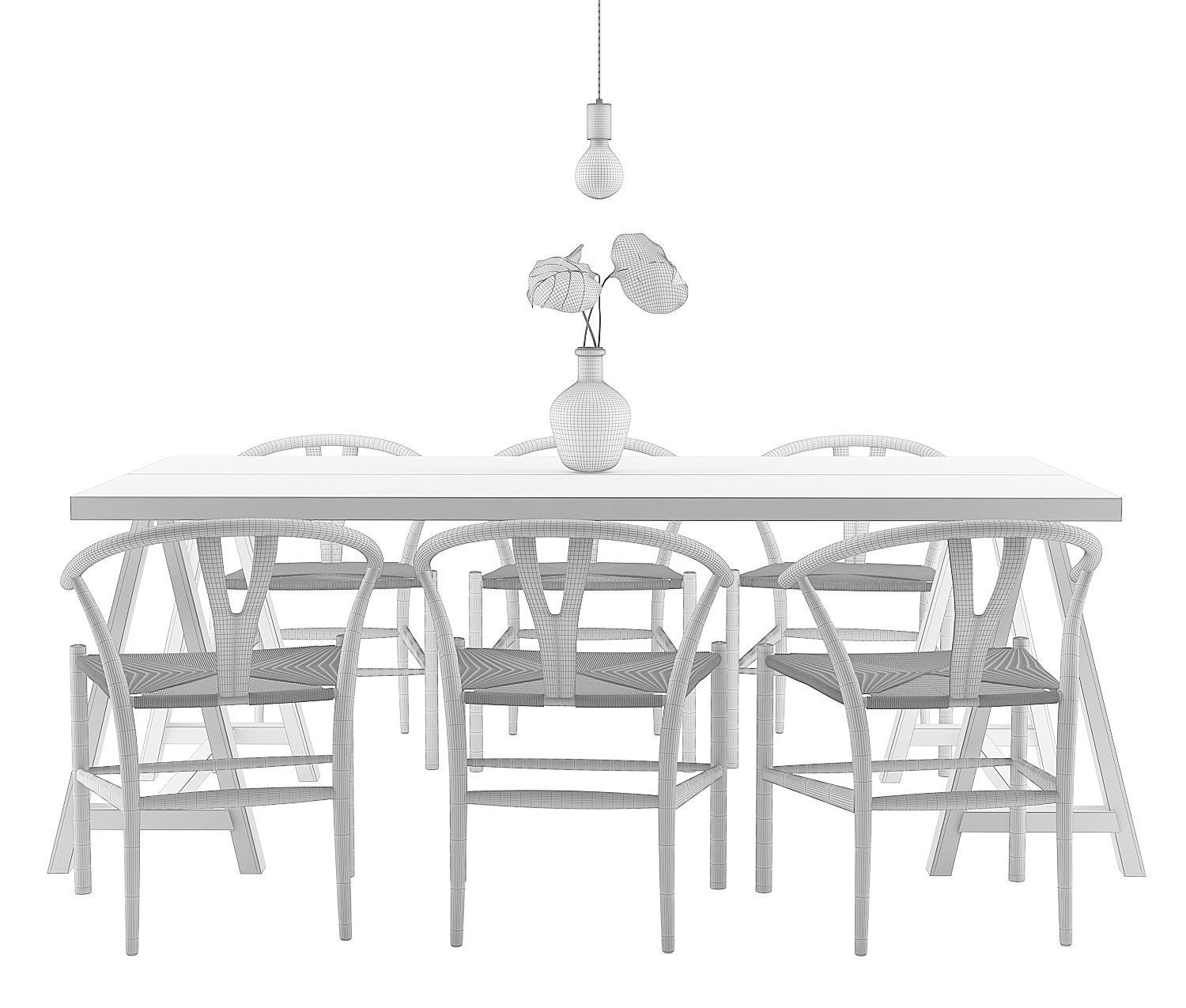 Dining Furnitures Set 27 3D model_5