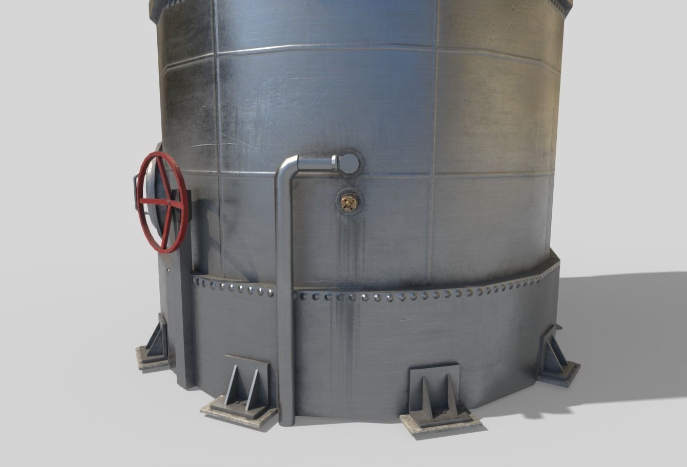 Silo tank Low-poly 3D model_6
