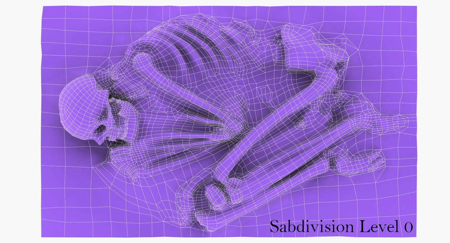 Real humen sceleton Low-poly 3D model_7