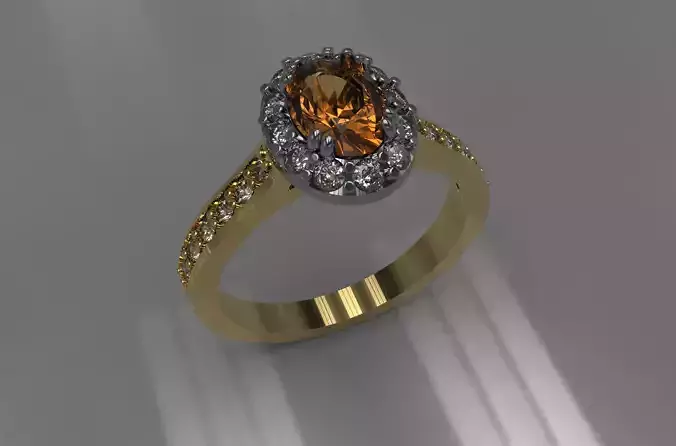 Ring With Diamonds 3D print model