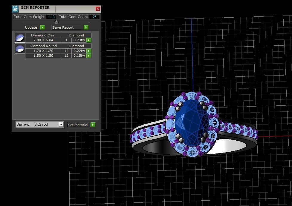 Ring With Diamonds 3D print model_5