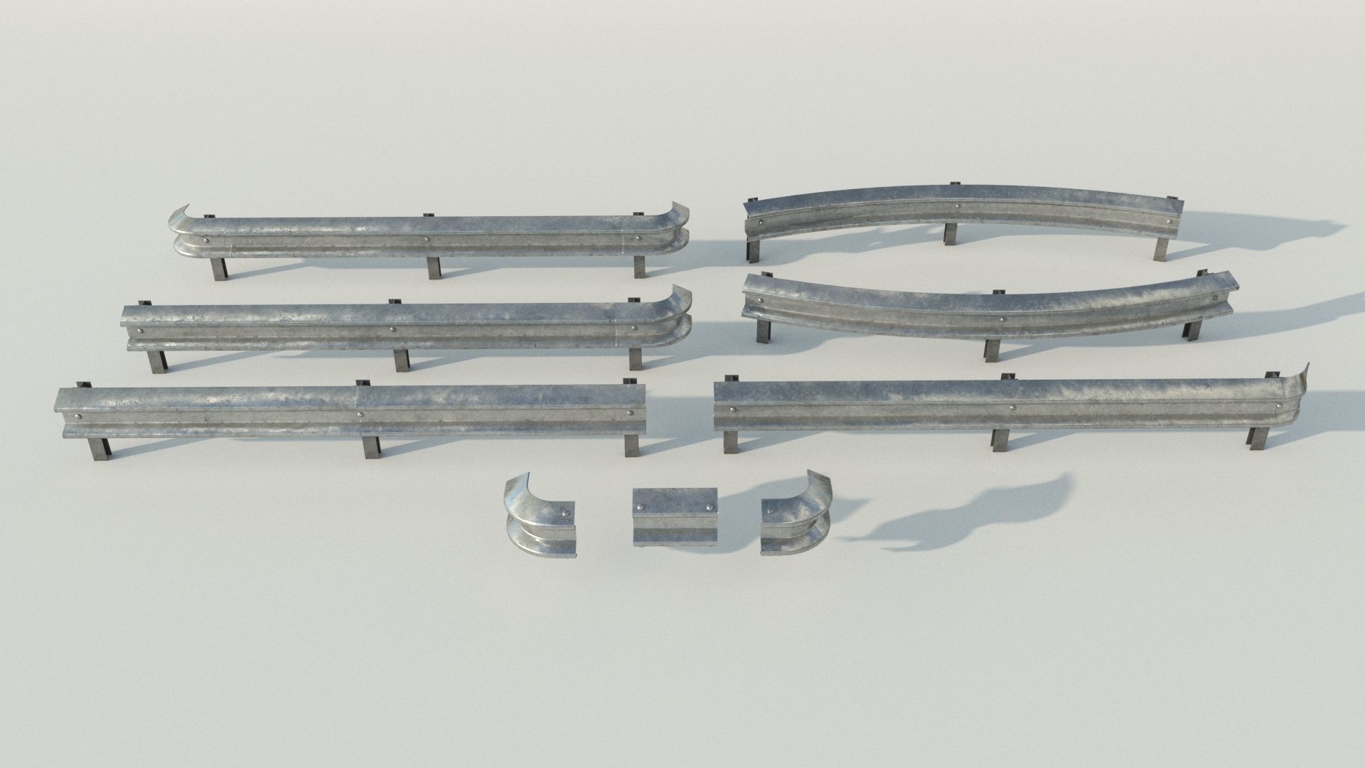 3D model Road fence kit VR / AR / low-poly | CGTrader