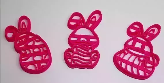 Easter Rabbit Cookie Cutter Set 3D print model