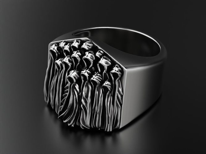Creepy Ghost Ring New Update 3D print model