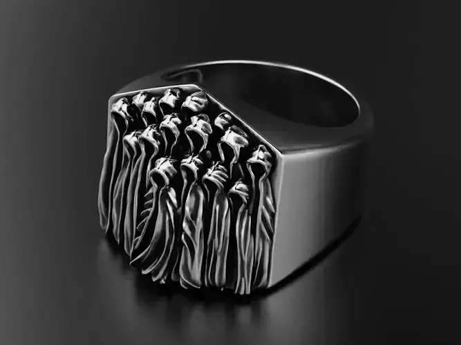 Creepy Ghost Ring New Update 3D print model