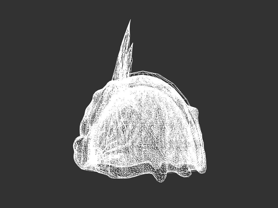 Winged bear viking helmet Low-poly 3D model_53