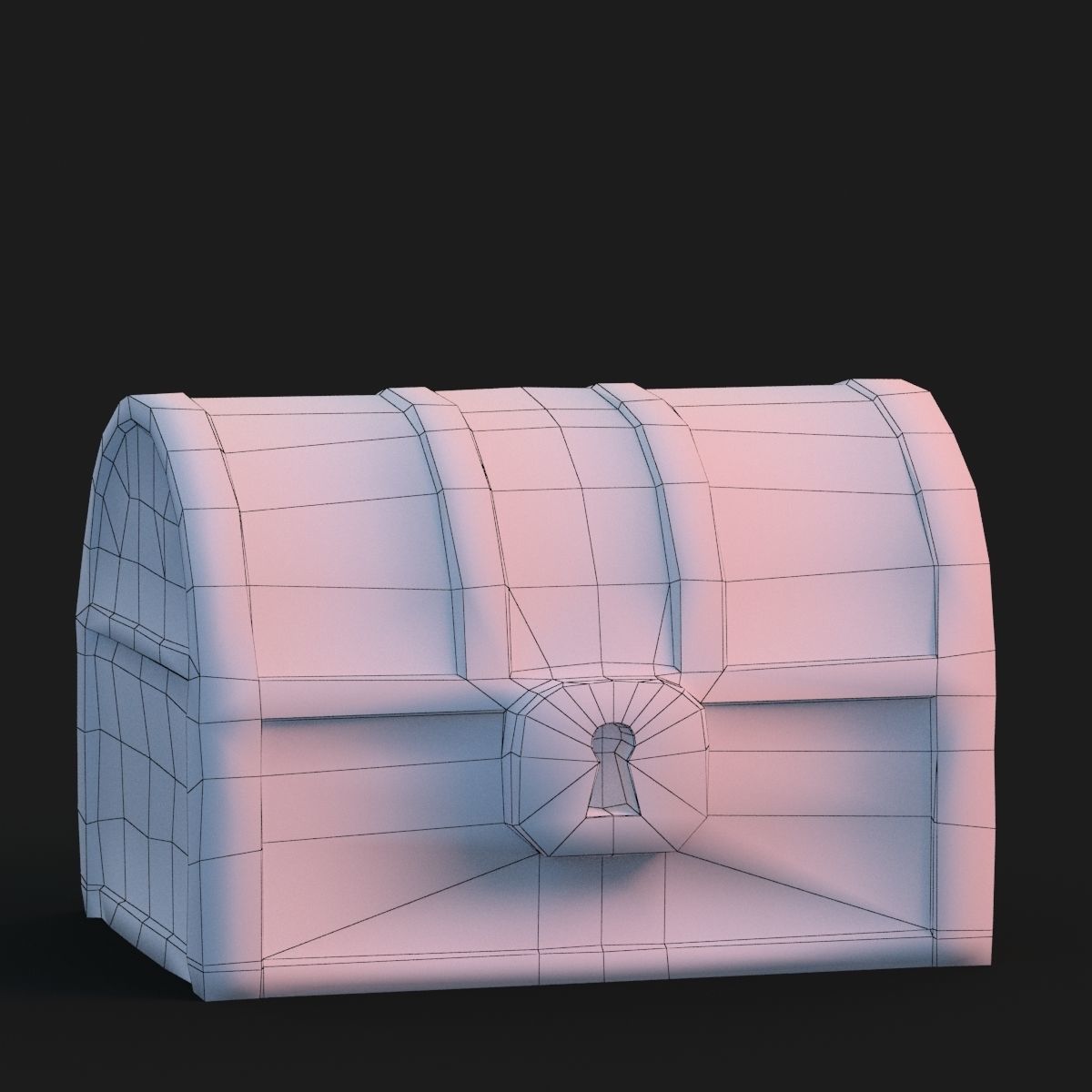 Fantasy chest 3D model_9