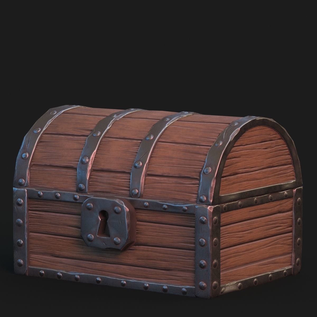 Fantasy chest 3D model_2