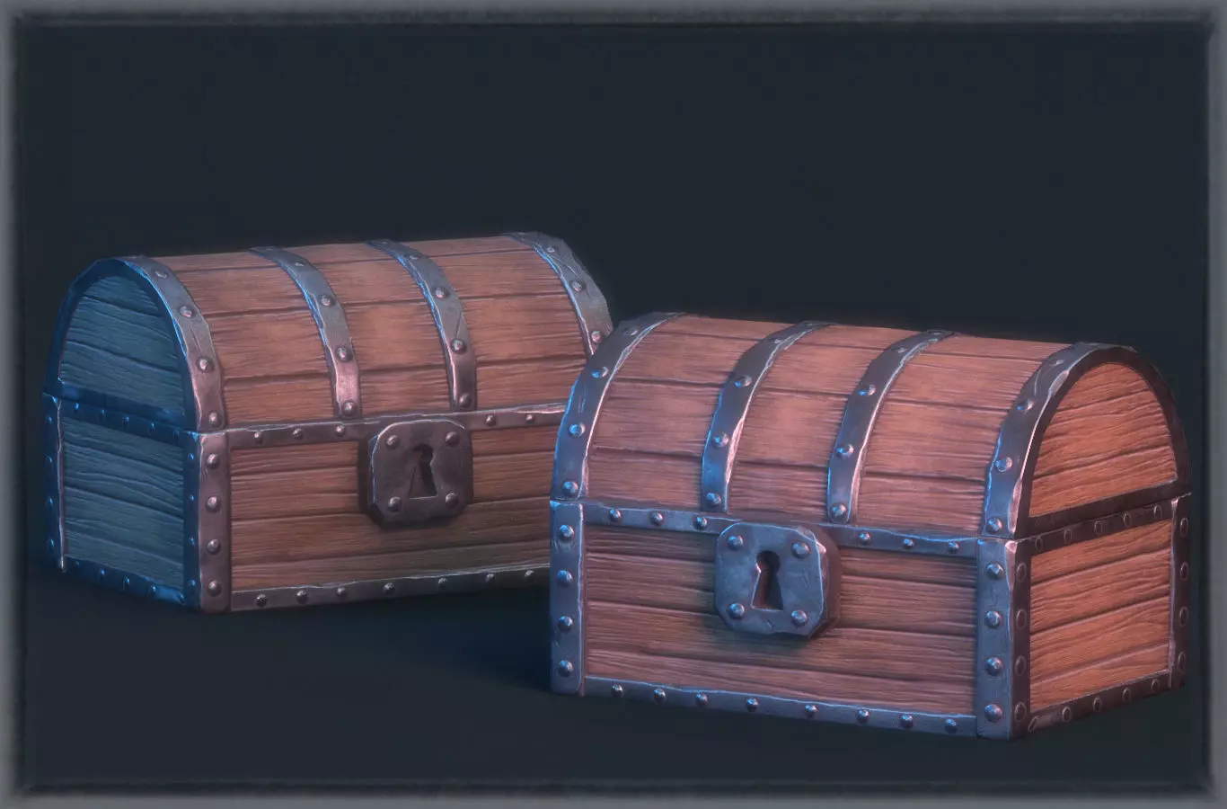 Fantasy chest 3D model_0